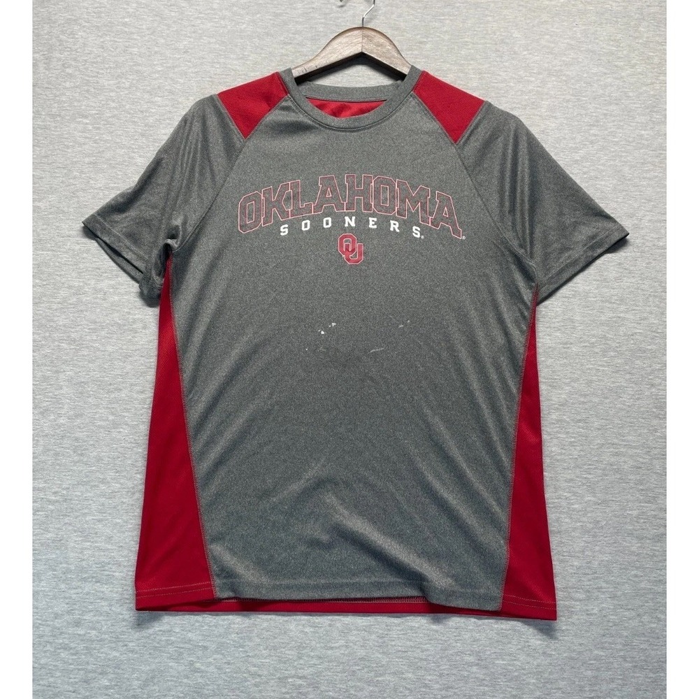 Oklahoma Sooners T-Shirt Mens Small Heather Gray NCAA Football Sports Athleisure